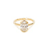 Partial Bezel Oval Lab Grown Diamond Ring
